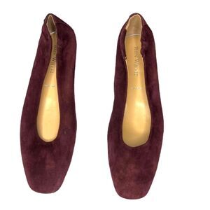 Ron White Burgundy Suede Flats Size 39/ US 8.5